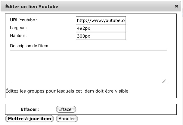 Youtube Edit Dialog Box Example