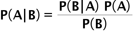 begin mathsize 48px style bold P bold left parenthesis bold A bold vertical line bold B bold right parenthesis bold equals fraction numerator bold P bold left parenthesis bold B bold vertical line bold A bold right parenthesis bold space bold P bold left parenthesis bold A bold right parenthesis over denominator bold P bold left parenthesis bold B bold right parenthesis end fraction end style